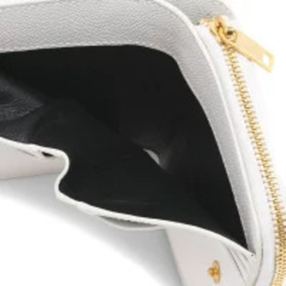 Saint Laurent Multi fold Paris Wallet Yves White Bi White